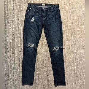 Hudson Dark Blue Distressed Jeans - Size 28